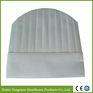 Disposable Nonwoven Chef Hat with Round Top