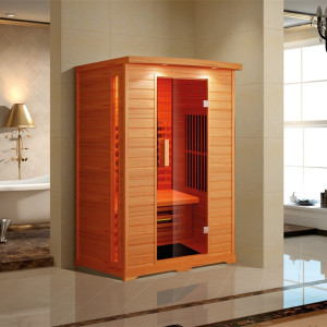 Hemlock Wood Sauna Cabin with Red Glass Heater 2650W (K9767)